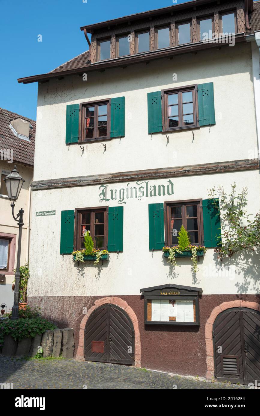 Restaurant Luginsland, Steinheim am Main, Hanau, Hesse, Germany Stock Photo