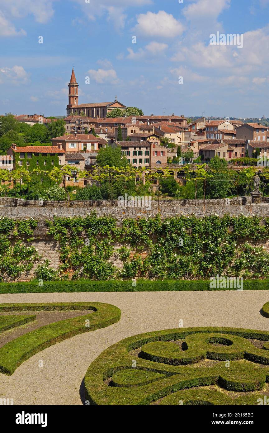 Albi, Palais de la Berbie, Toulouse Lautrec museum, French Garden, Tarn, Midi-Pyrenees, France Stock Photo
