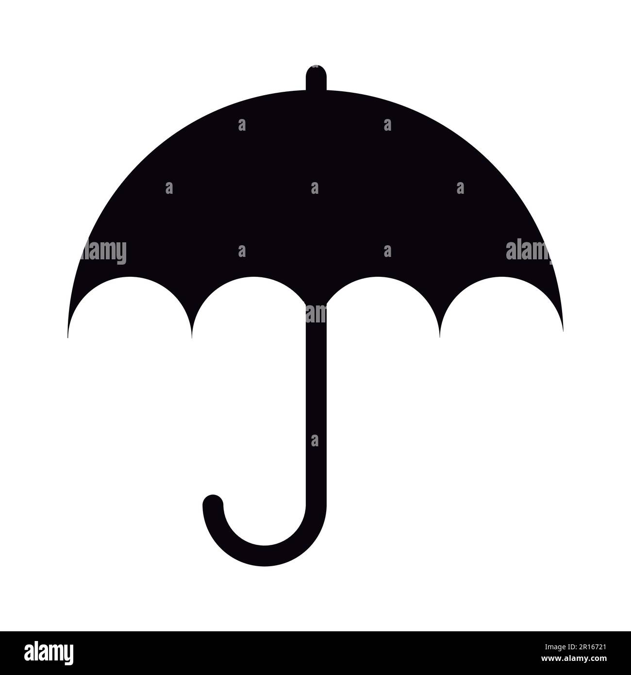 ICON OF A BLACK UMBRELLA, PICTOGRAM ISOLATED Stock Vector Image & Art
