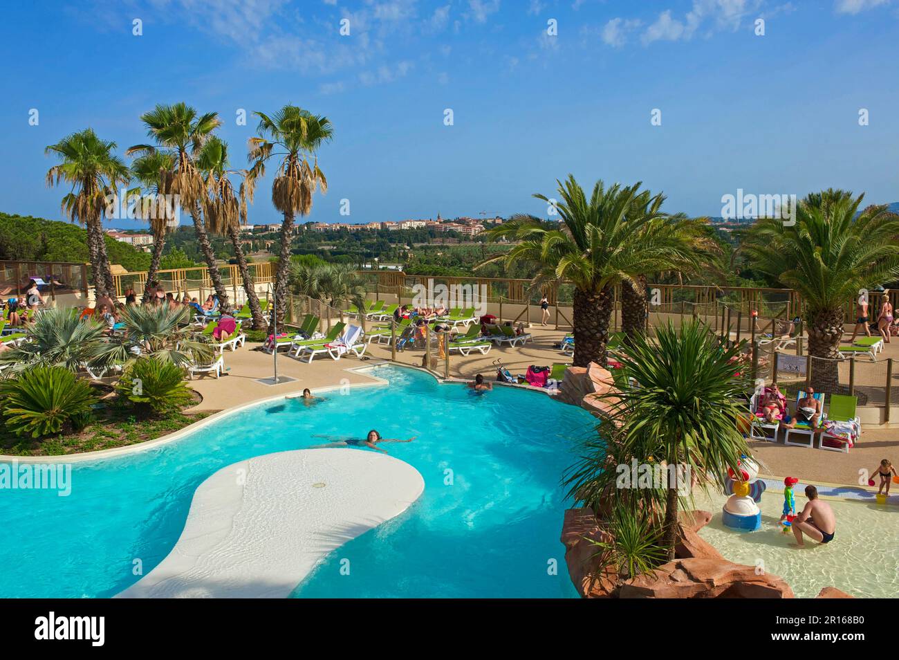 Pool of campsite, Frejus, French Riviera, ProvenceAlpesCote d'Azur, France Stock Photo Alamy