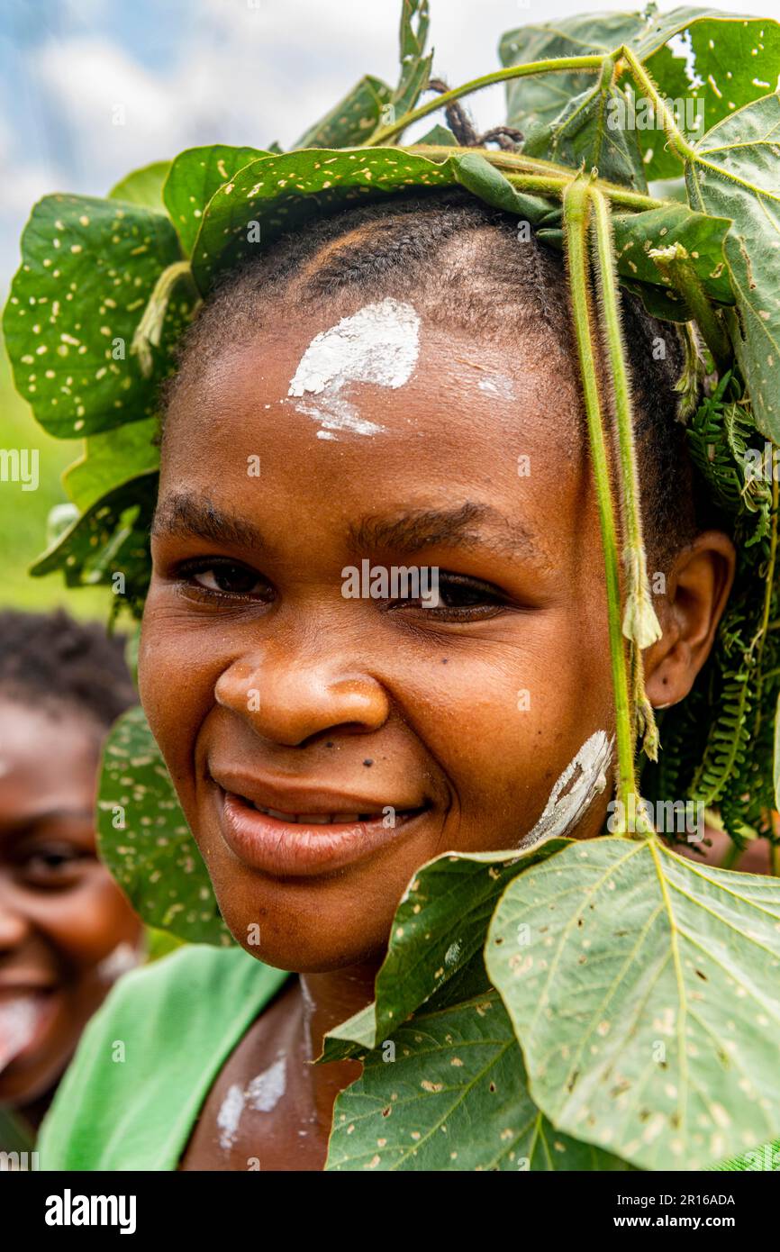 Friendly Pygmy woman, Kisangani, Congo Stock Photo