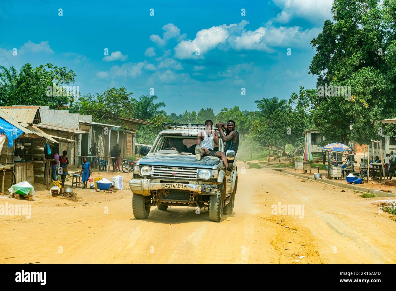 Road outside Kisangani, DR Congo Stock Photo