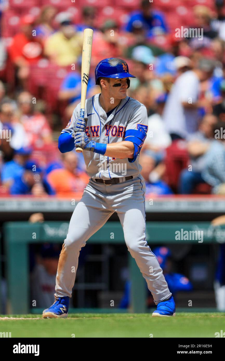 New York Mets' Mark Canha bats during a baseball game against the