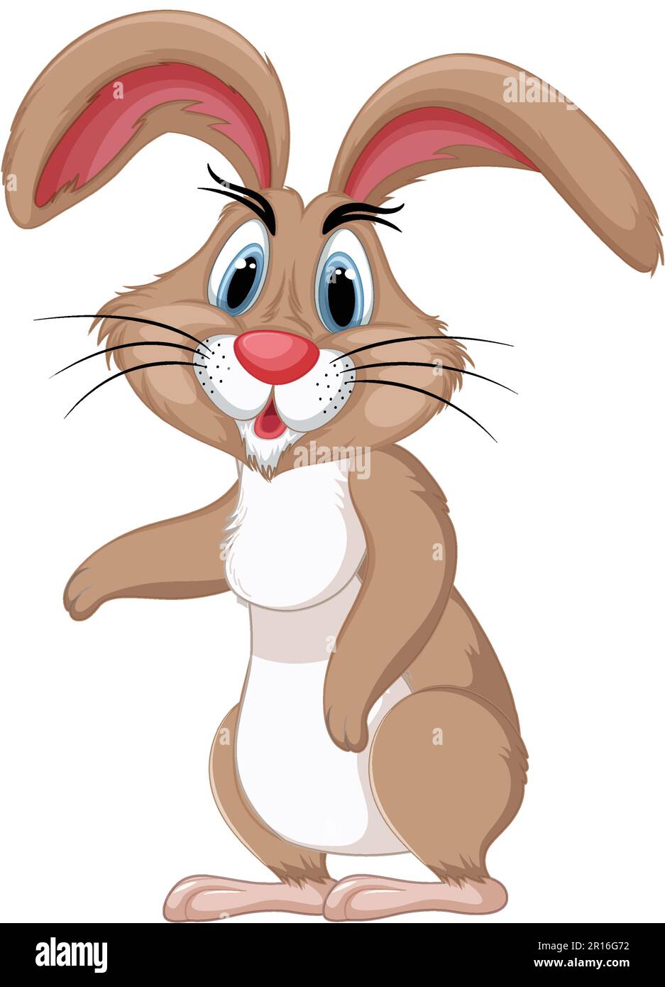 Adorable Brown Rabbit Standing Up illustration Stock Vector Image & Art ...