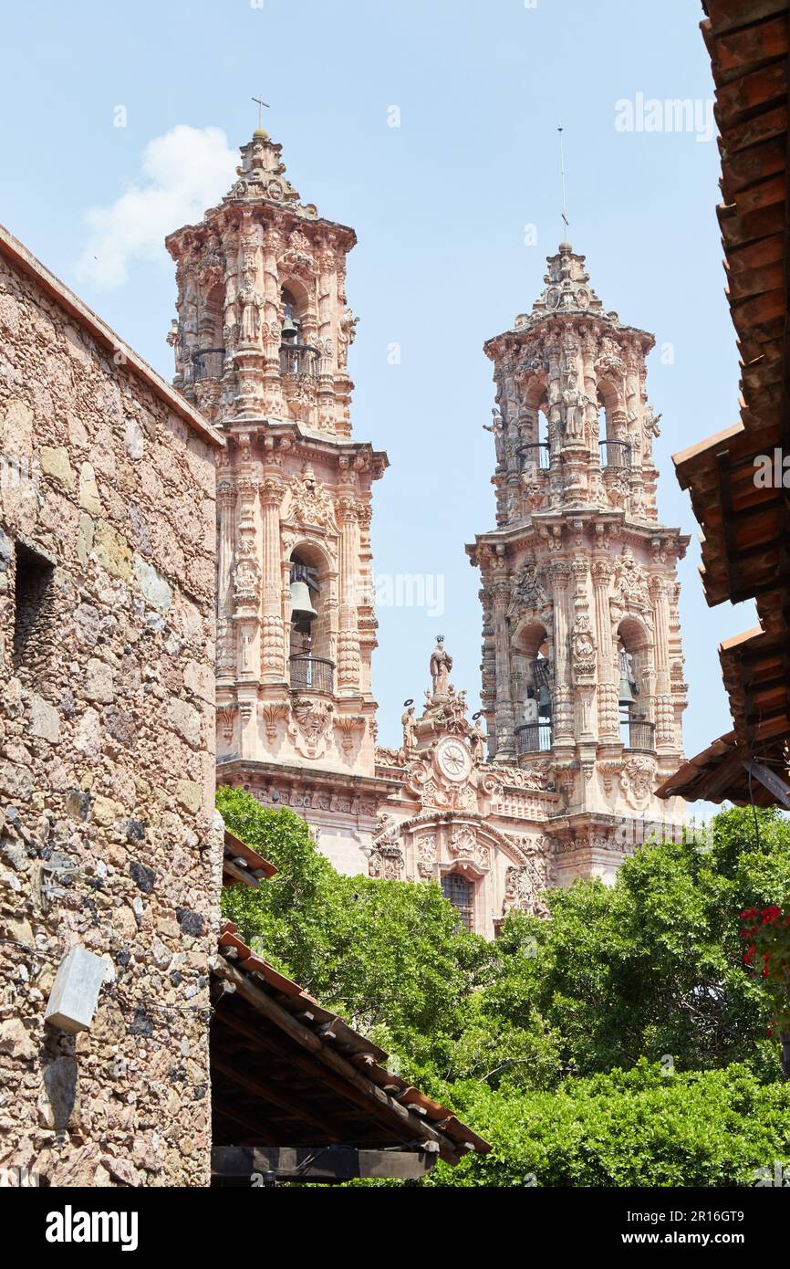 The 18th-century Baroque Church of Santa Prisco in Taxco, Guerrero ...