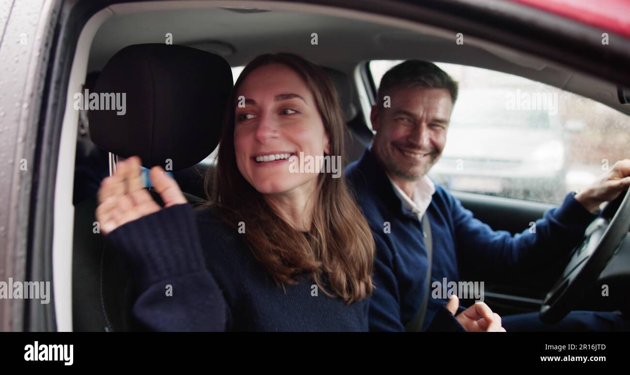 Carpool Ride Share Car Service App. People Inside Stock Photo - Alamy