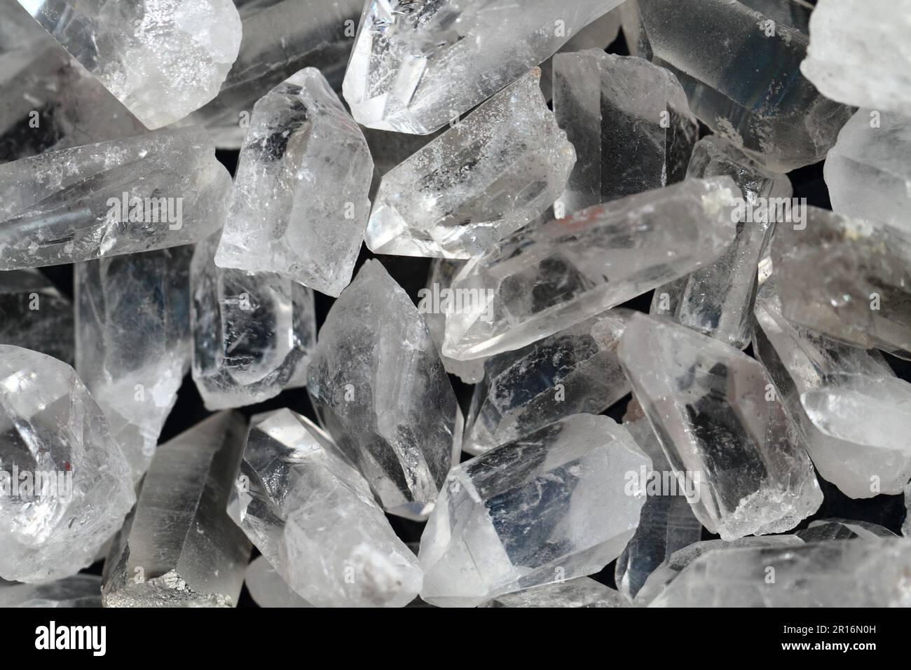 white rockcrystal texture as very nice mineral background Stock Photo