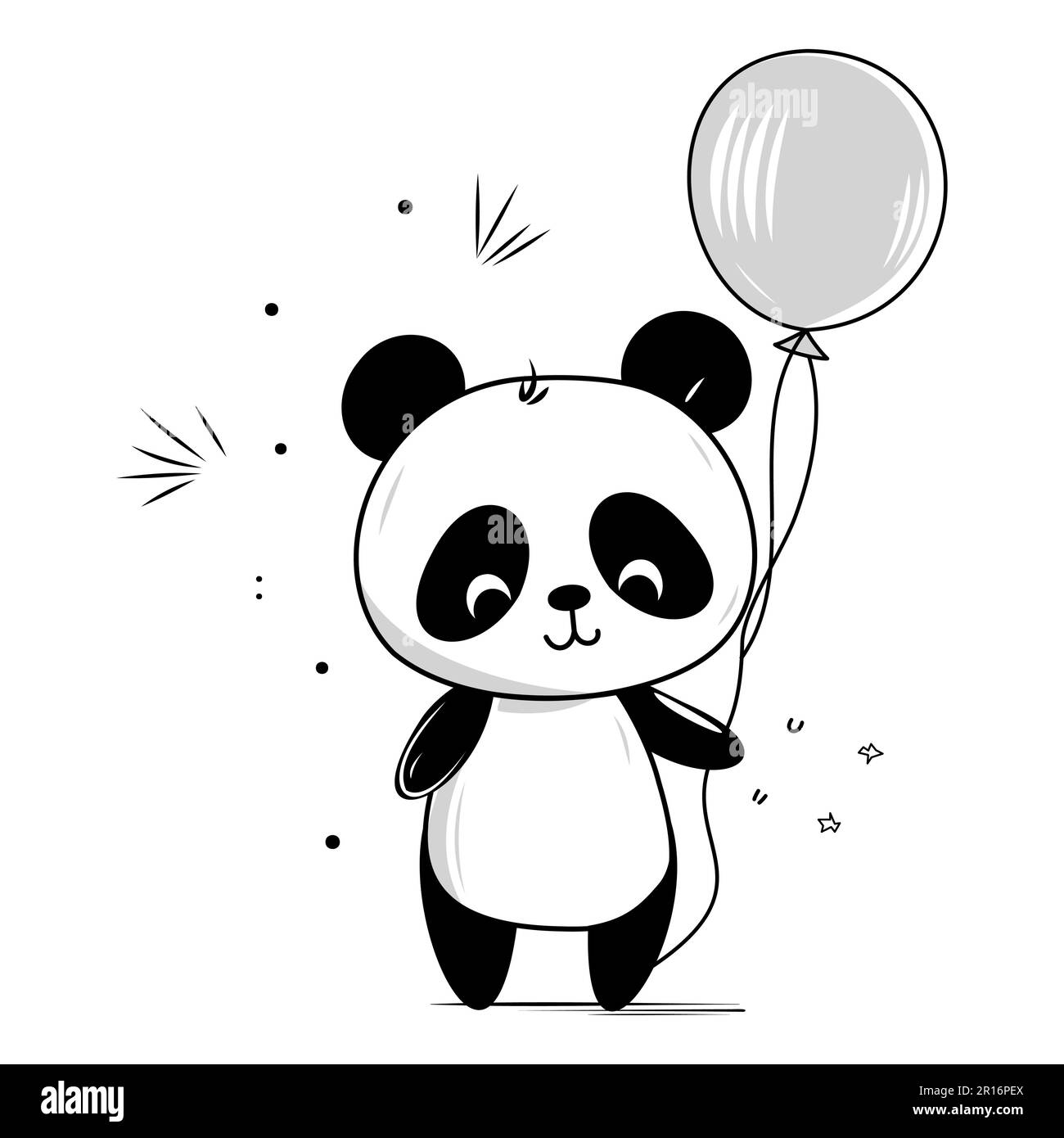 Cute little panda. Vector Illustration EPS10 Stock Vector Image & Art