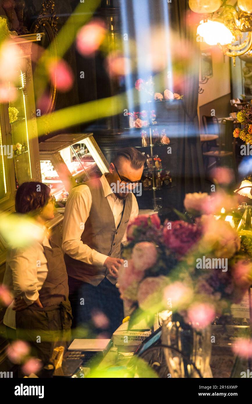 Oldworld coffee shop, Old Town, Zurich, Switzerland Stock Photo Alamy