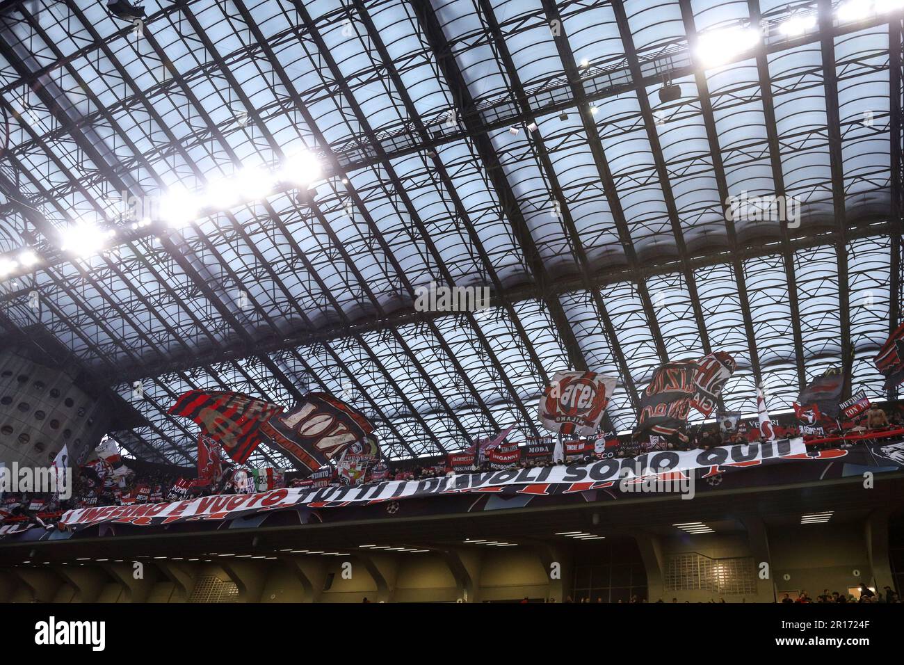 Milan, Italy. 10th May, 2023. Italy, Milan, may 10 2023 supporters of