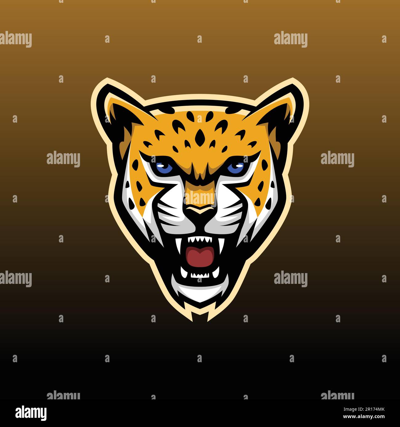 Jaguar Head Mascot Logo - Animals Mascot E-sport Logo, Vector Illustration Design  Concept. Stock Vector