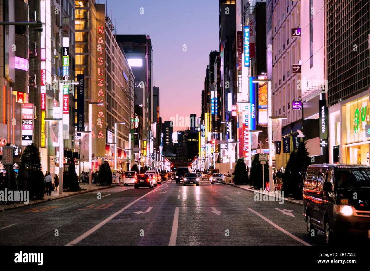 Ginza chuo dori tokyo hi-res stock photography and images - Alamy