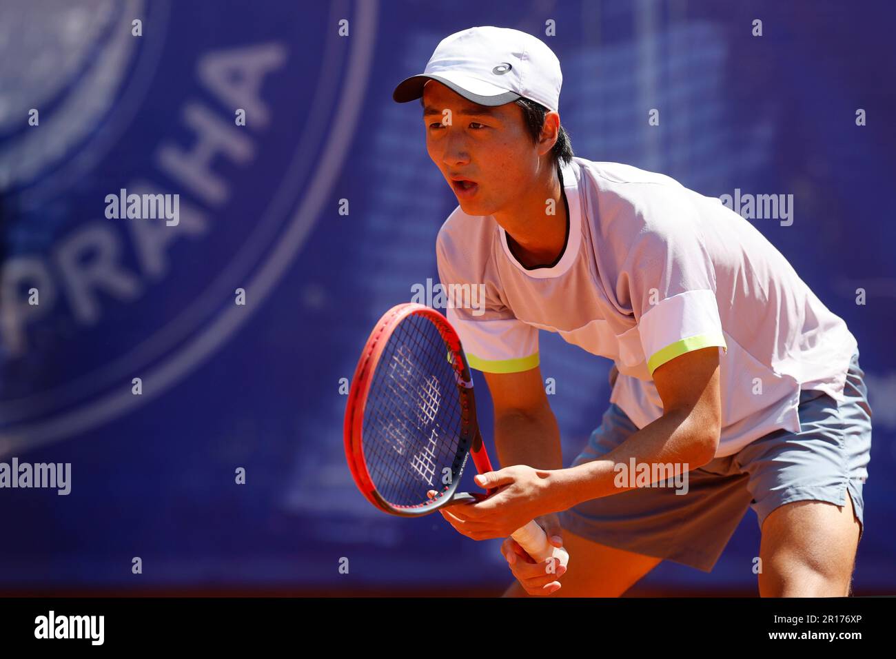 SHINTARO MOCHIZUKI of Japan in action during the TK Sparta Prague Open