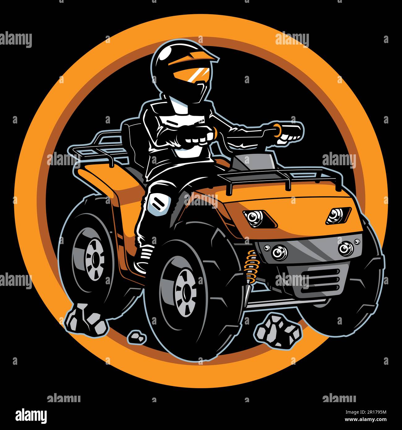 ATV Quad Bike Mascot Stock Vector Image & Art - Alamy