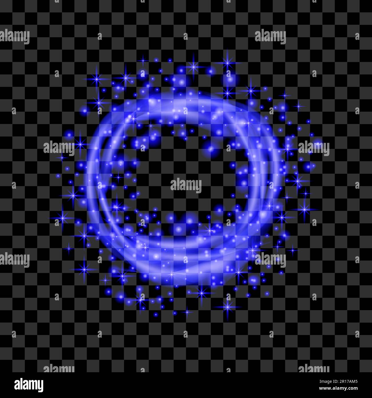 Vector Blurred Fire on Dark Background. Cartoon Flames. Bonfire Burst