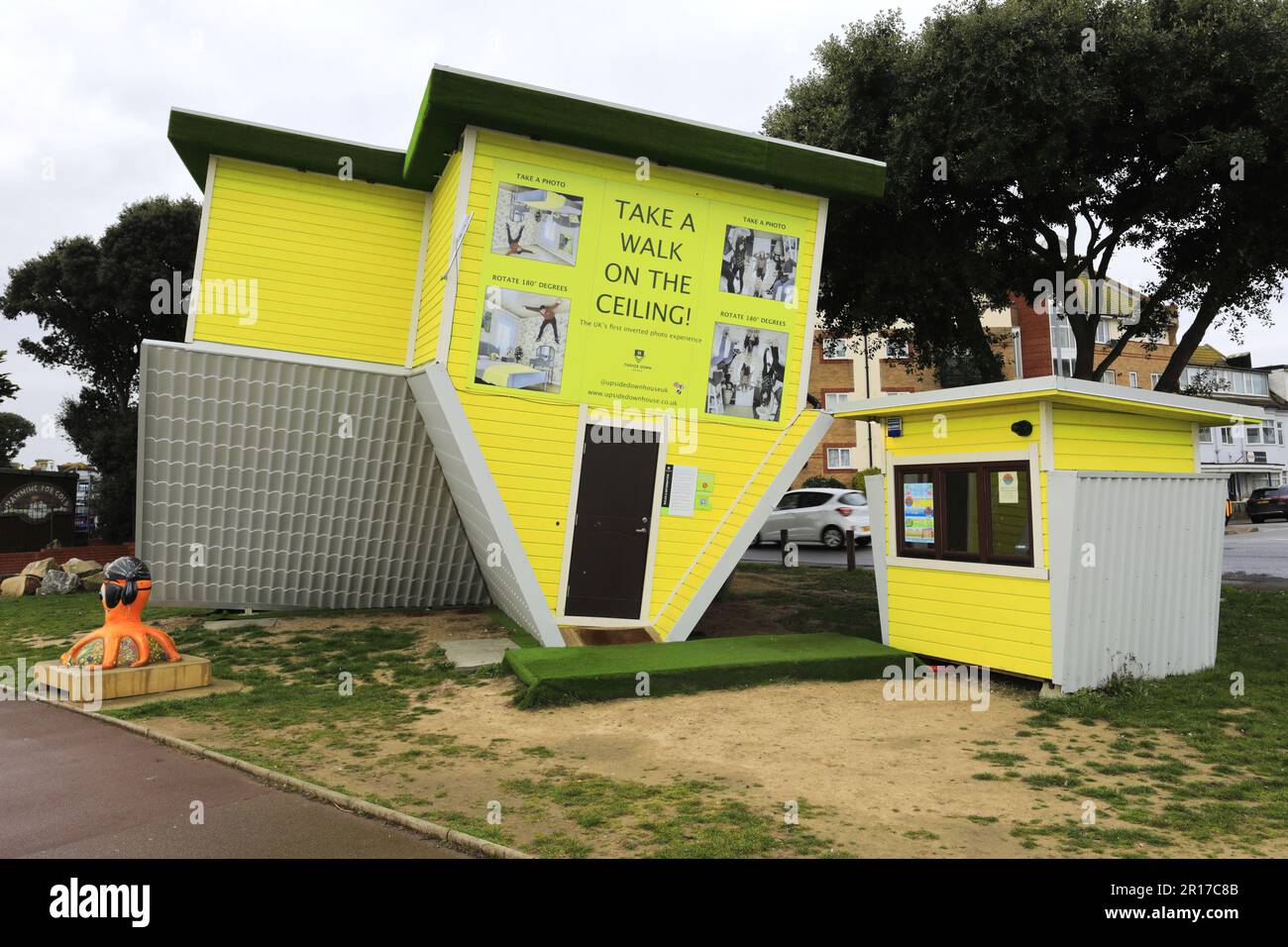 The Upside down house on the promenade at Clacton-on-Sea, Essex