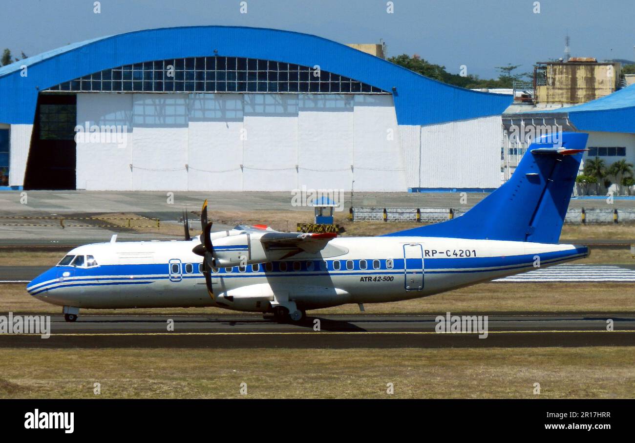 The Philippines, Manila:  RP-C4201 ATR-42-500 of Island Transvoyager at Ninoy Aquino International Airport. Stock Photo
