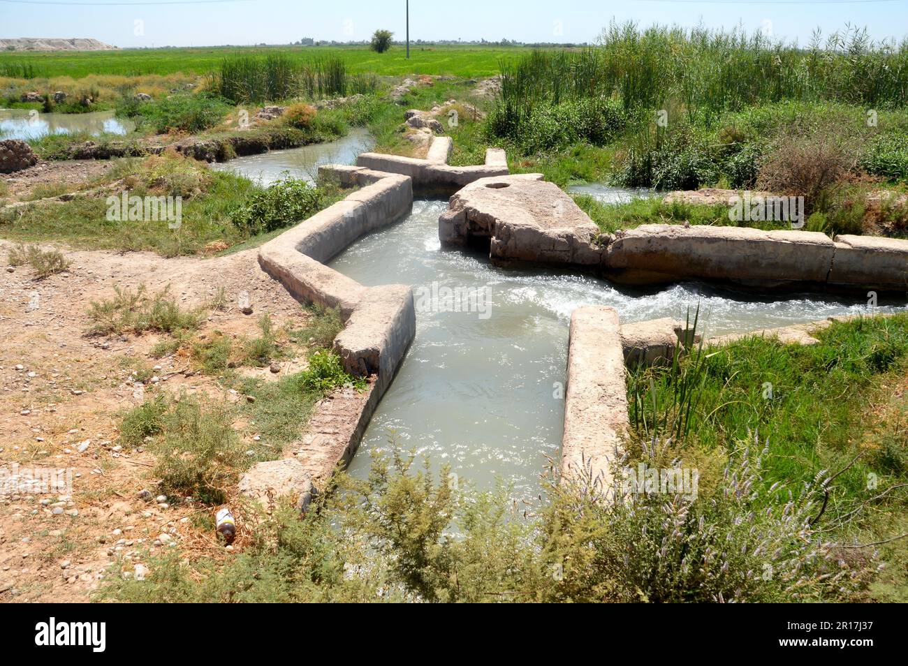 Iran, Shush:  part of the highly developed water distribution and irrigation systems on the Khuzestan Plains, near Shush. Stock Photo