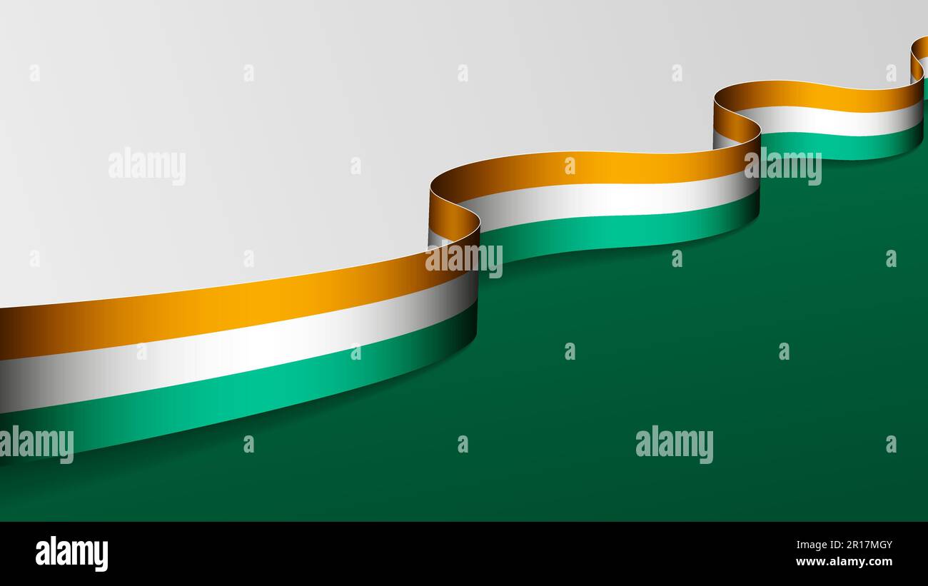IvoryCoast ribbon flag background. Element of impact for the use you ...