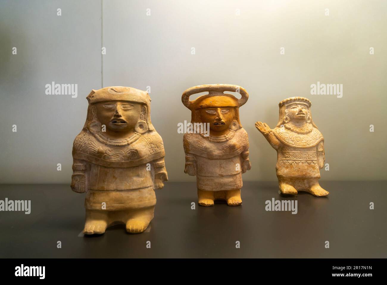 Female figurines from Jaina, Late Classic period, Mayan archaeological