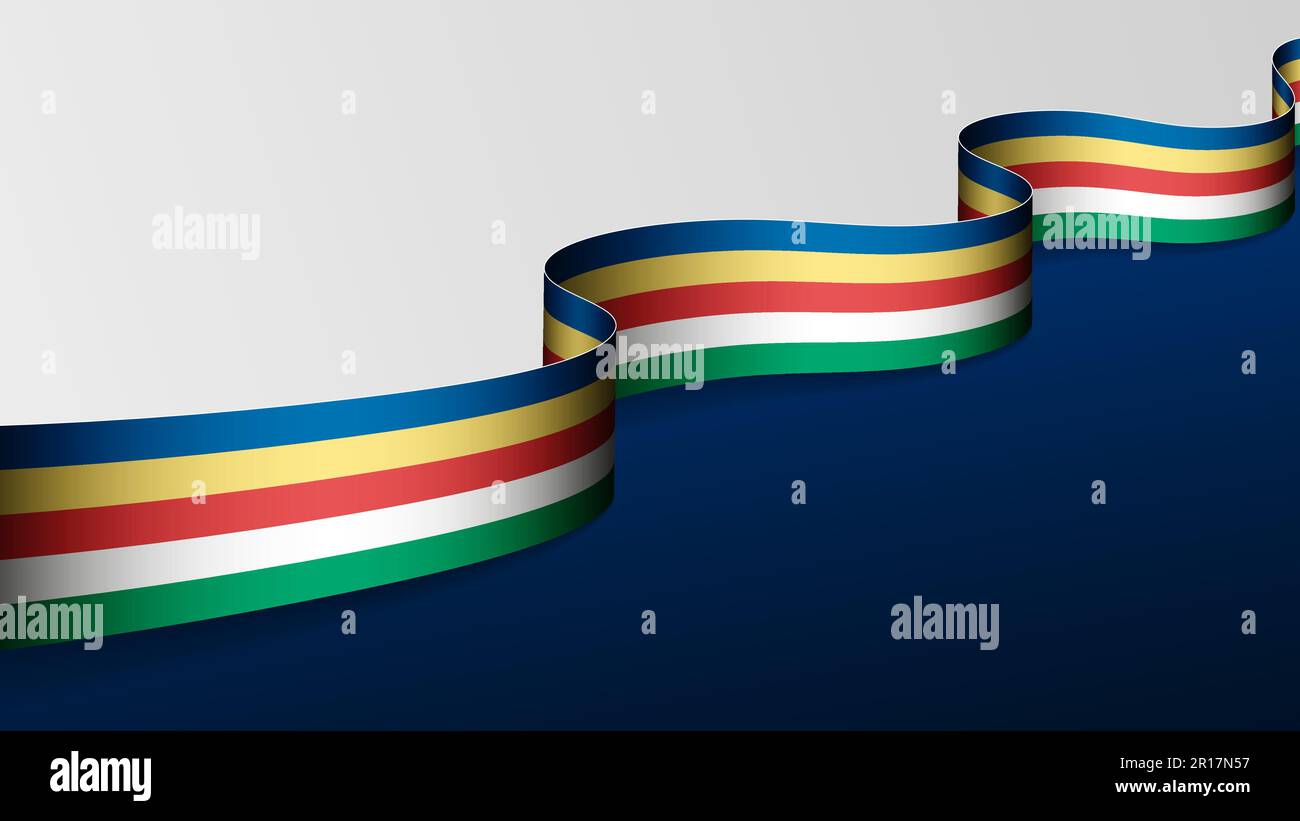 Seychelles ribbon flag background. Element of impact for the use you ...