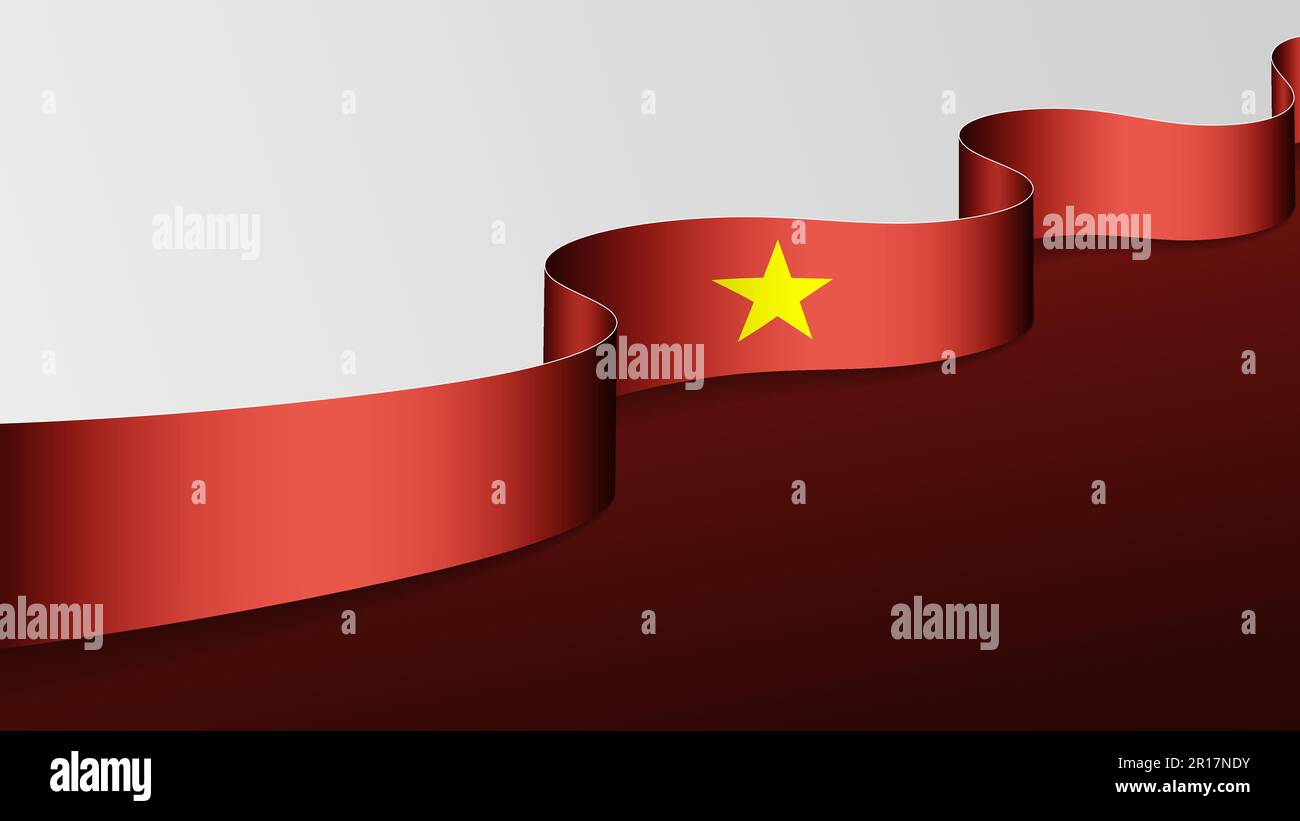 Vietnam ribbon flag background. Element of impact for the use you want to make of it. Stock Vector