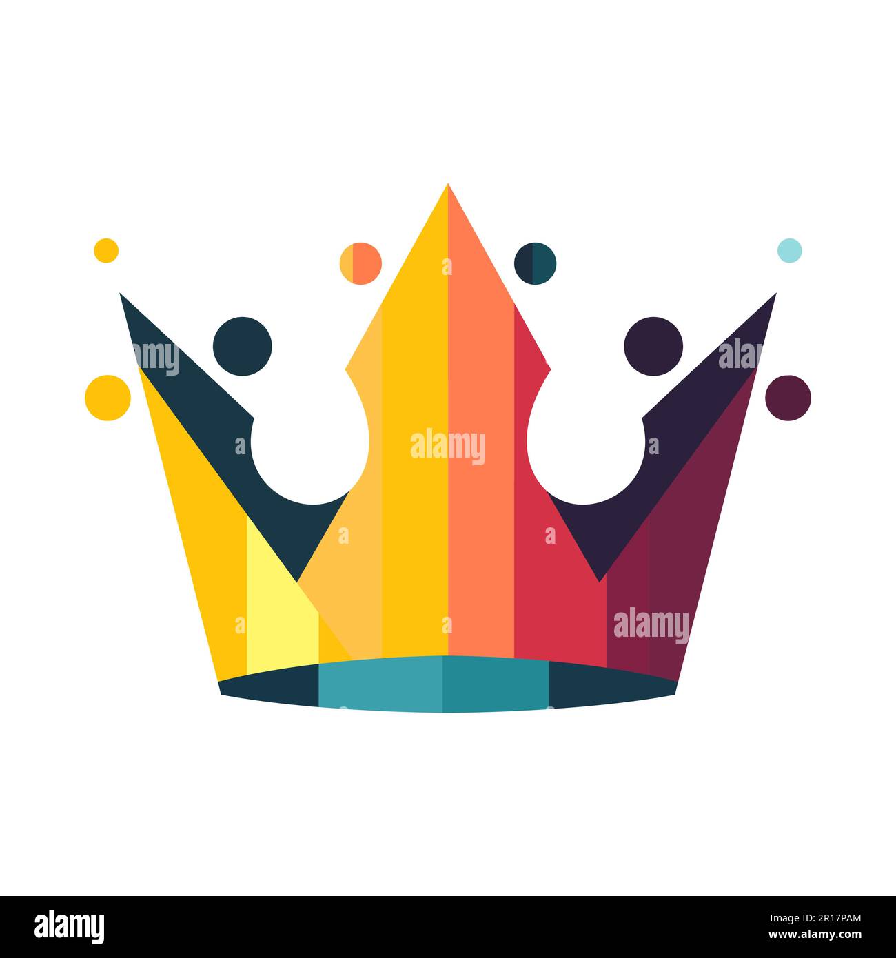Crown icon. Color king crown symbol. Isolated crown icon. Vector ...