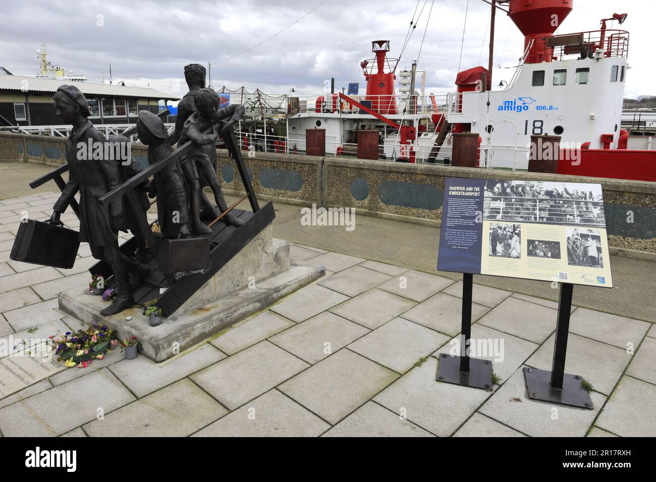 The Safe Haven sculpture by Ian Wolter, Harwich town, Tendring district, Essex, England, UK Stock Photo