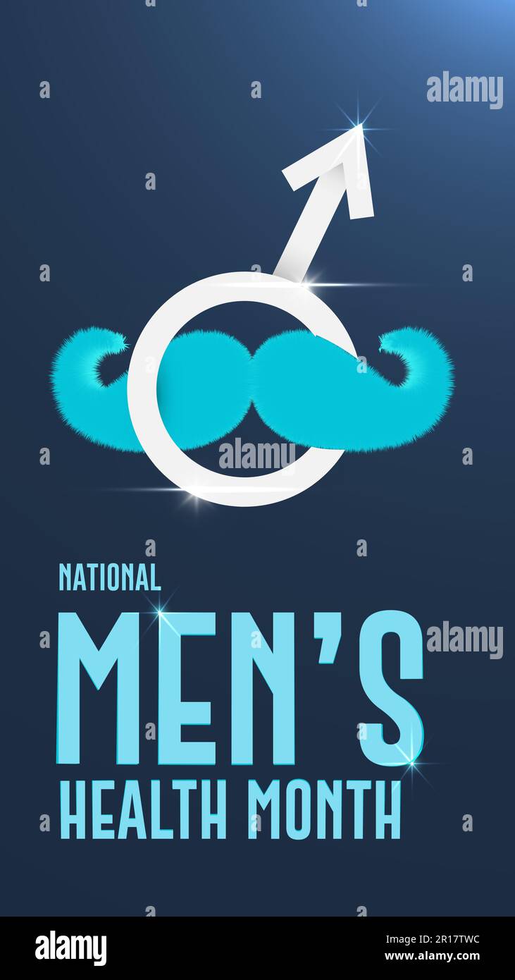 National Men's health awareness month in June Holiday Concept. Template