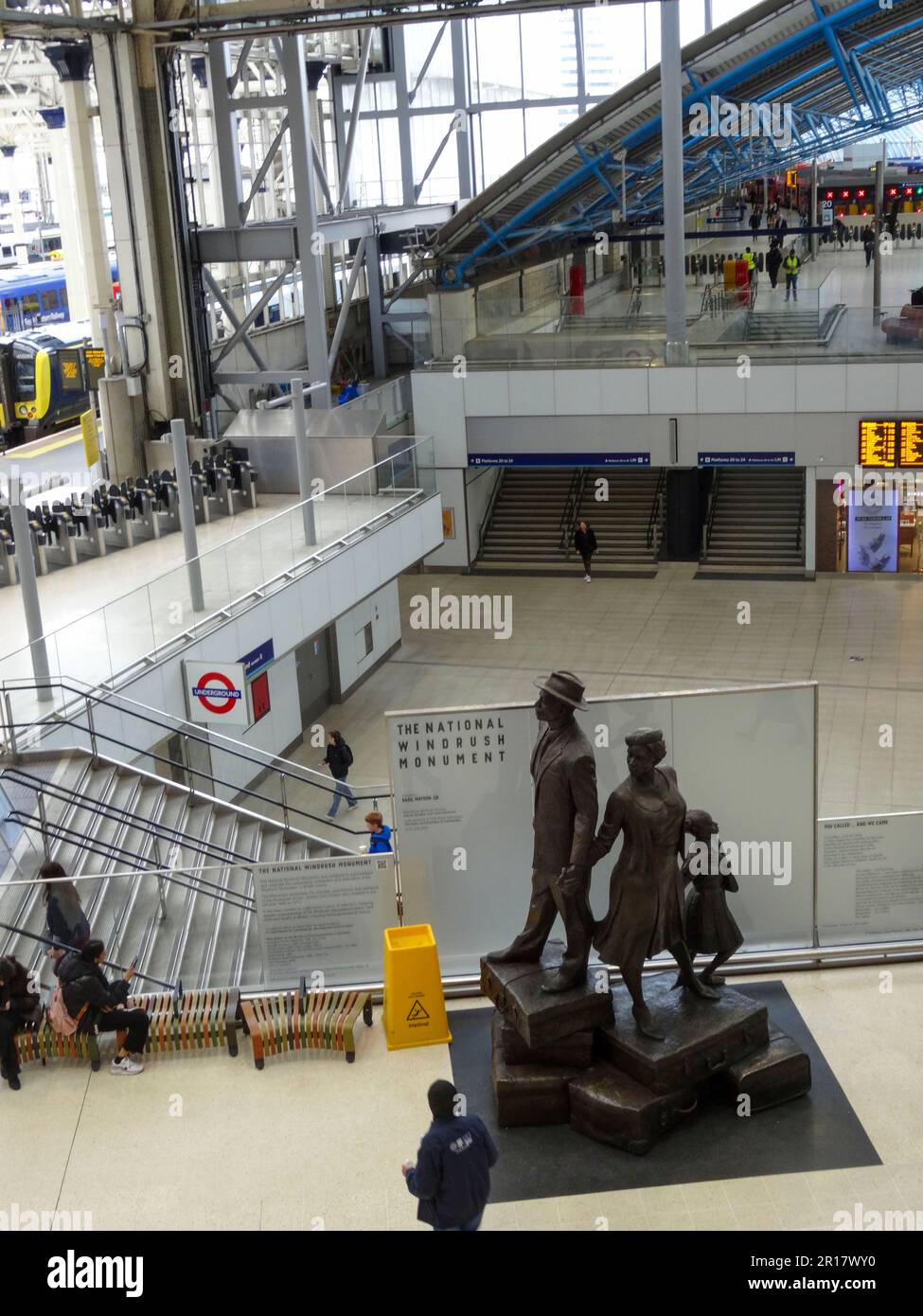 Waterloo transport hub railway station architecture and trains , London, England Stock Photo - Alamy