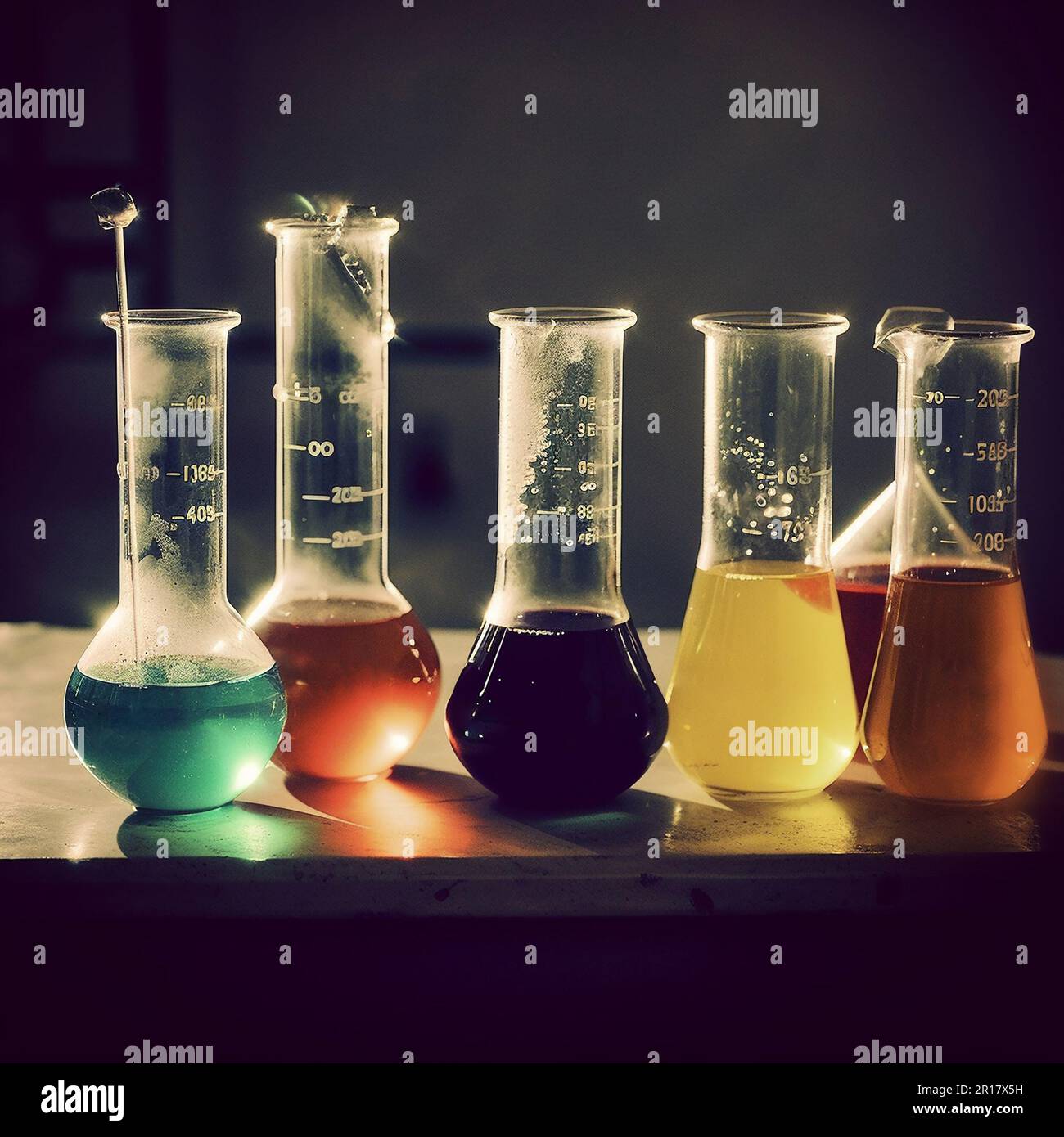 Laboratory Research Scientific Glassware For Chemical Background