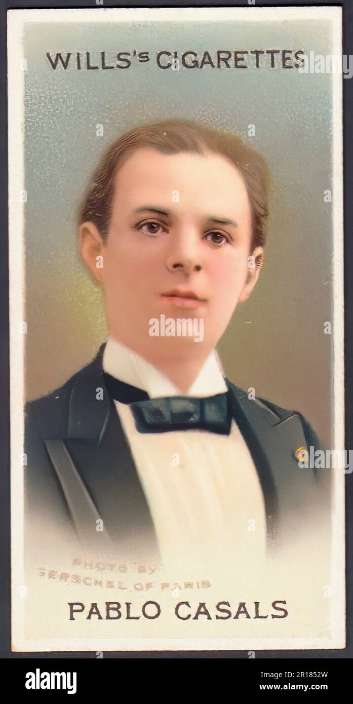 Cellist Pablo Casals Vintage Cigarette Card Stock Photo Alamy Cellist Pablo Casals Vintage Cigarette Card Stock Photo Alamy