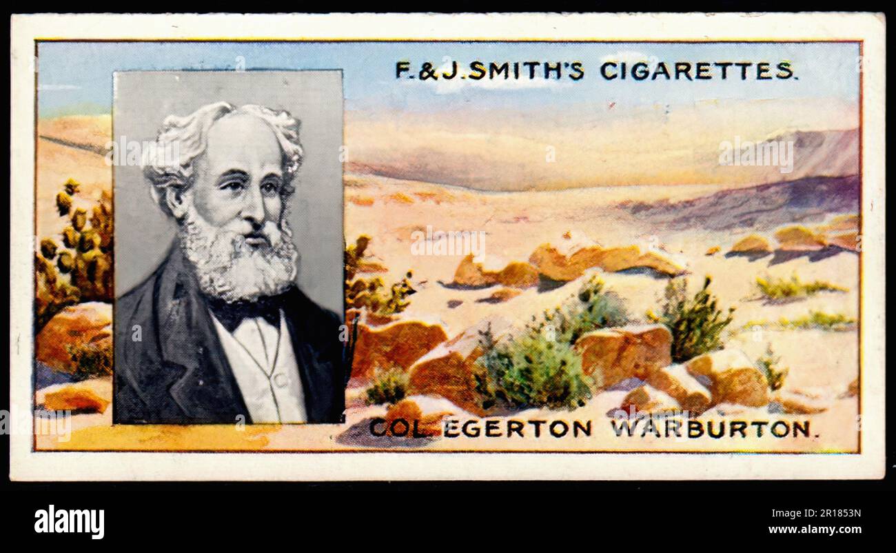 Colonel Egerton Warburton - Vintage Cigarette Card Stock Photo