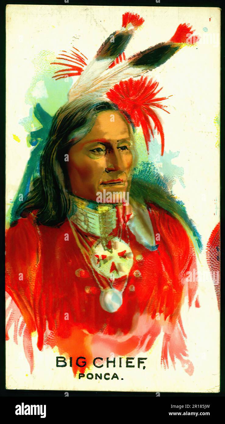 Indian Chief Big Chief Vintage Cigarette Card Stock Photo Alamy