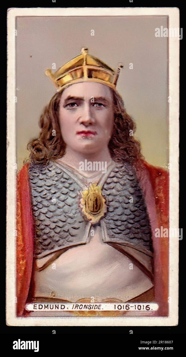 King Edmund - Vintage Cigarette Card Stock Photo