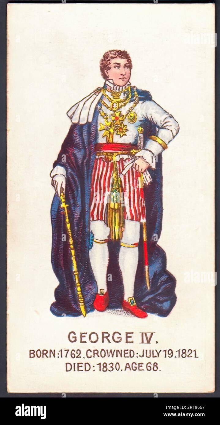 King George IV - Vintage Cigarette Card 03 Stock Photo