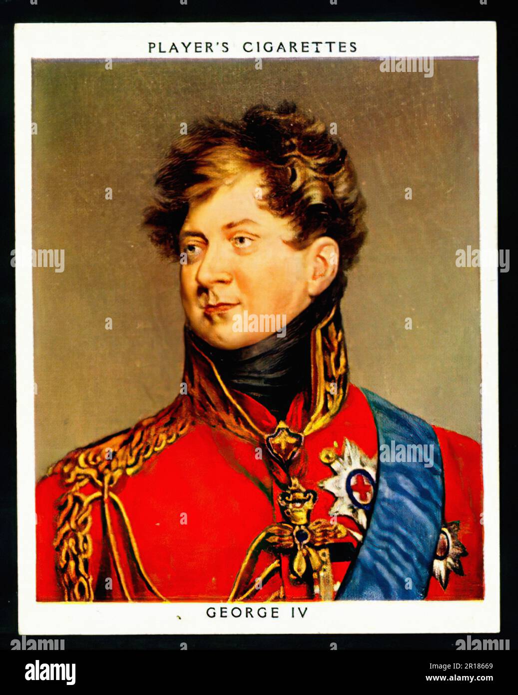 King George IV - Vintage Cigarette Card 02 Stock Photo