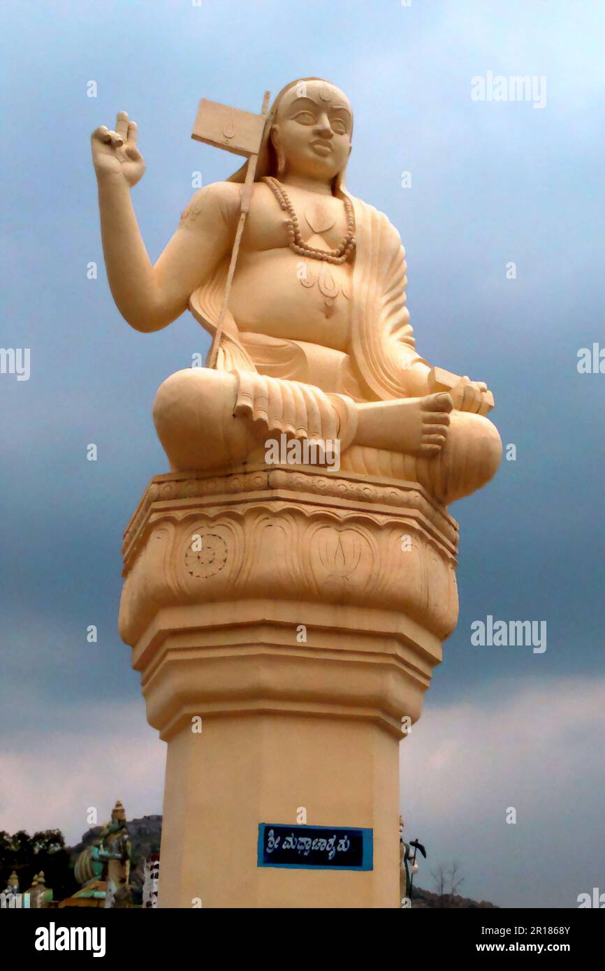 Statue of Madhvacharya. He was an Indian philosopher, theologian ...