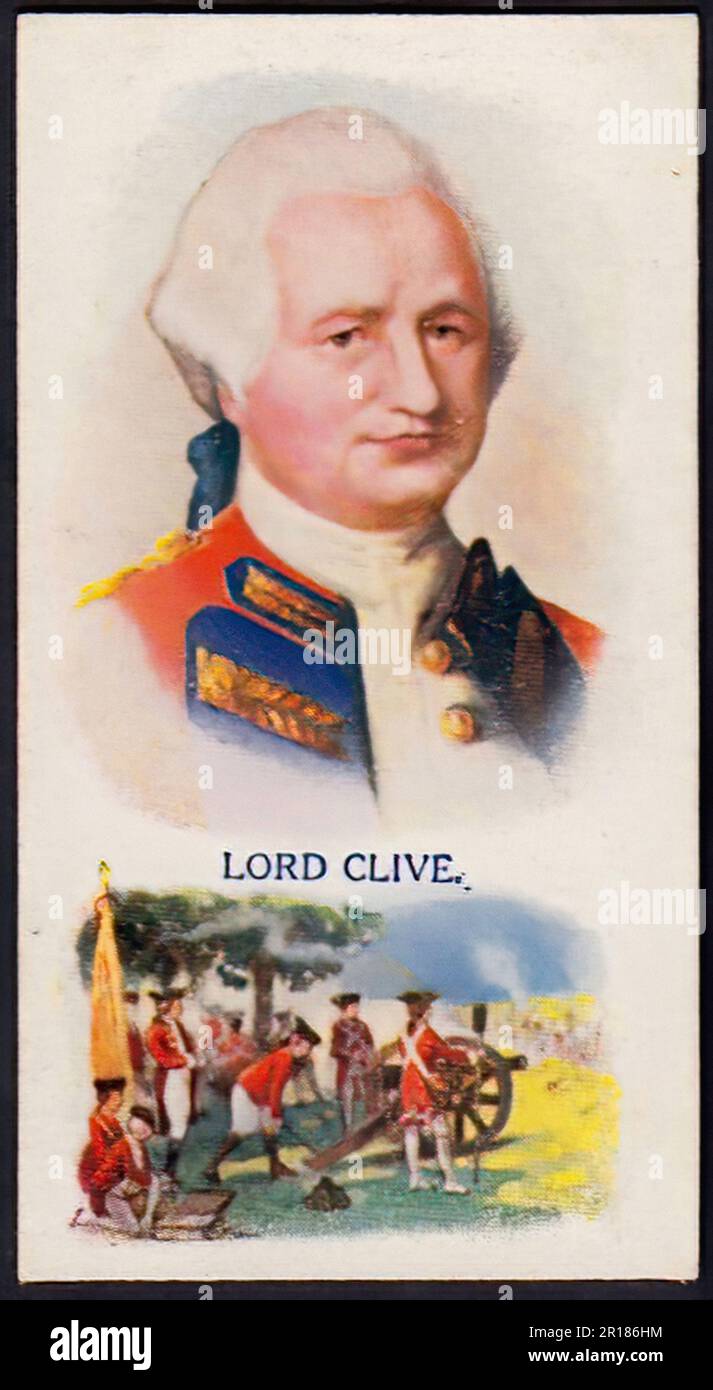 Lord Clive - Vintage Cigarette Card Stock Photo