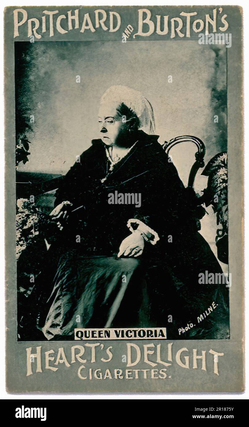 Queen Victoria - Vintage Cigarette Card Stock Photo