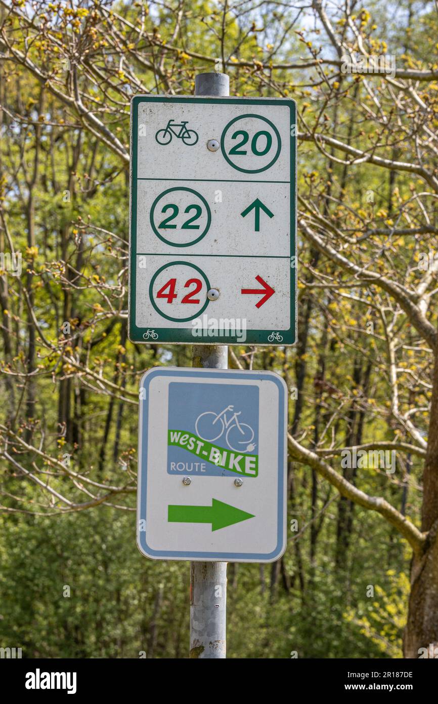Susteren South Limburg Netherlands. May 4 2023. West Bike Route