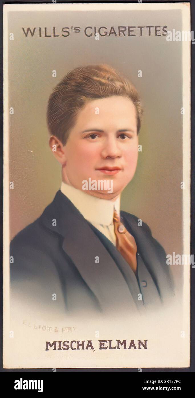 Violinist Mischa Elman Vintage Cigarette Card Stock Photo Alamy Violinist Mischa Elman Vintage Cigarette Card Stock Photo Alamy