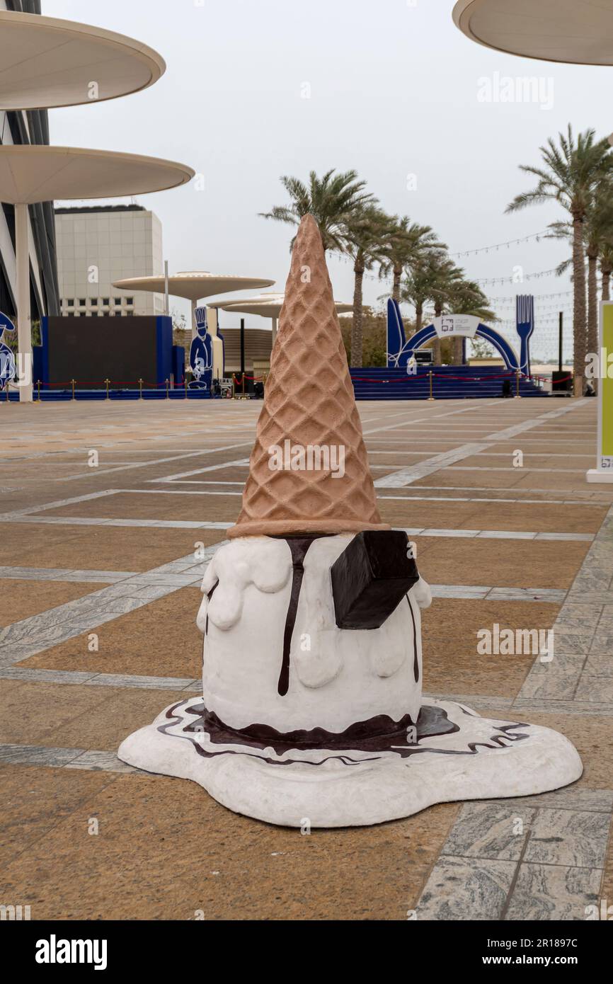 Ice cream sculpture at the Qatar International Food Festival (QIFF