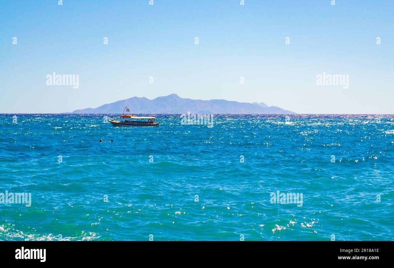 Scenic View Of Mediterranean Sea And Sky From A Boat In Santorini