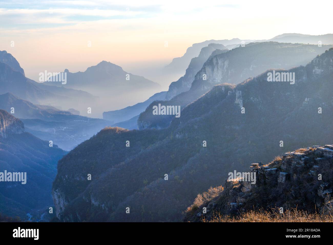 Foggy mountain top covered in hi-res stock photography and images - Alamy