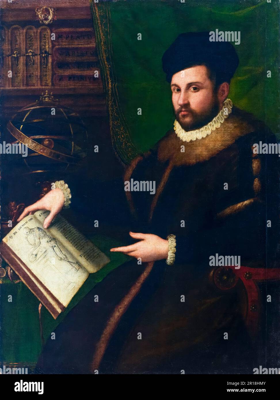 Girolamo Mercuriale (1530-1606), Italian Physician and Scholar, portrait painting in oil on canvas by Lavinia Fontana, 1588-1589 Stock Photo