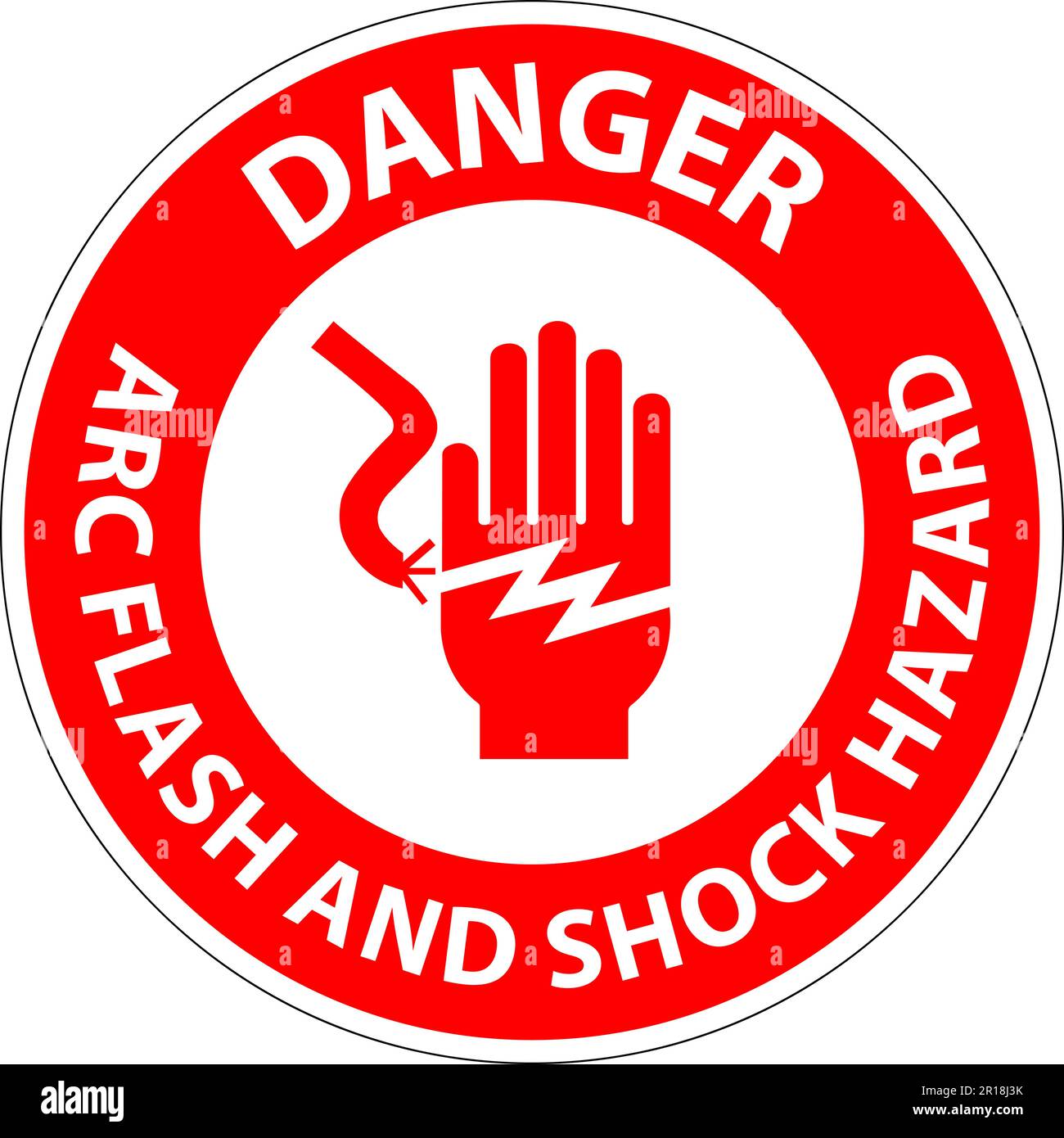 Danger Floor Sign Arc Flash And Shock Hazard Stock Vector