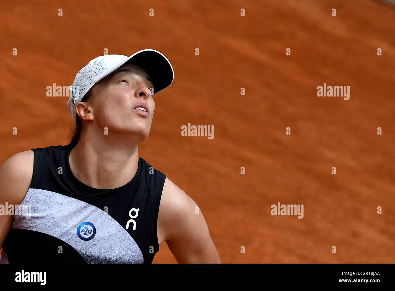 Rome, Italy. 12th May, 2023. Iga Swiatek of Poland during her match against Anastasia Pavlyuchenkova of Russia at the Internazionali BNL d'Italia tennis tournament at Foro Italico in Rome, Italy on May 11th, 2023. Credit: Insidefoto di andrea staccioli/Alamy Live News Stock Photo