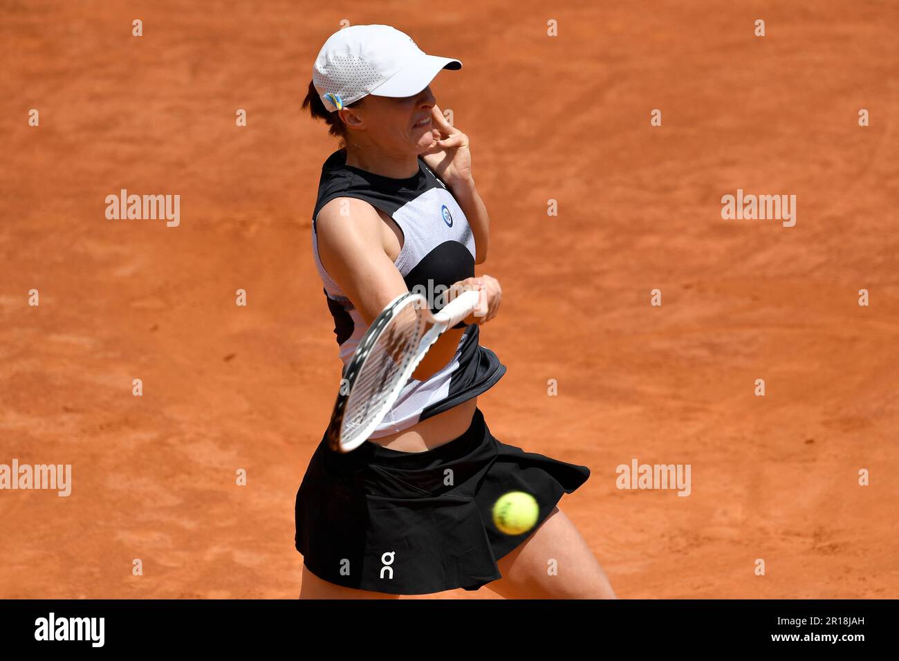 Rome, Italy. 12th May, 2023. Iga Swiatek of Poland during her match against Anastasia Pavlyuchenkova of Russia at the Internazionali BNL d'Italia tennis tournament at Foro Italico in Rome, Italy on May 11th, 2023. Credit: Insidefoto di andrea staccioli/Alamy Live News Stock Photo