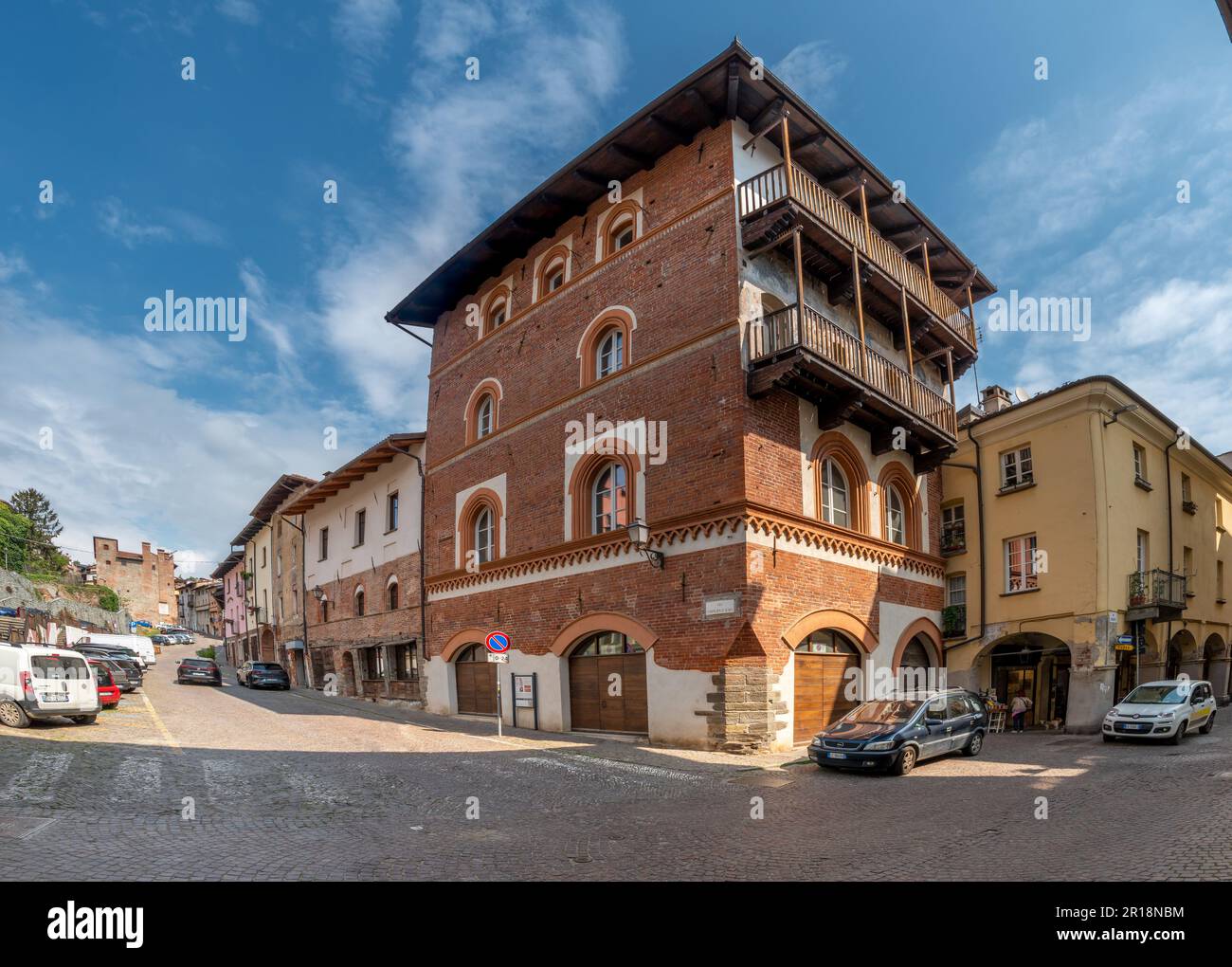Pinerolo, Turin, Piedmont, Italy April 29, 2023 Via Principi di